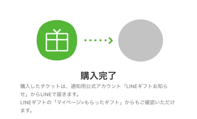 自分にLINEギフトが届く