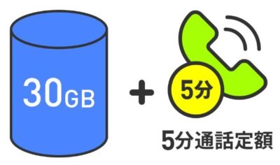 大容量 + 通話定額LINEMOベストプランVの料金体系の説明図